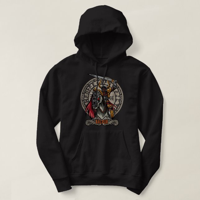 Baldur Norse Mythology Valhalla Viking Nordic God Hoodie (Design Front)