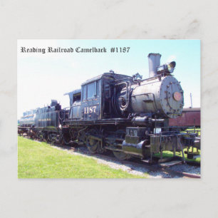Baldwin Built Reading Railroad Camelback  #1187 Postcard