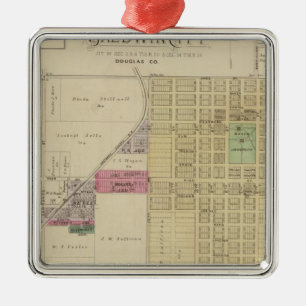 Baldwin City, Douglas County, Kansas Metal Tree Decoration