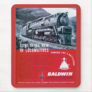 Baldwin Locomotive S-2 PRR Steam Turbine Mouse Mat