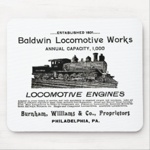 Baldwin Locomotive Works 1895    Mouse Mat