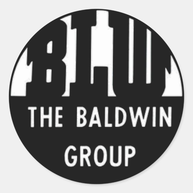 Baldwin Locomotive Works Classic Round Sticker (Front)