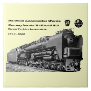 Baldwin Locomotive Works S-2 PRR Steam Turbine Tile