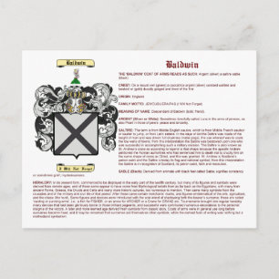 Baldwin (meaning) postcard