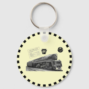 Baldwin-Pennsylvania Railroad T-1 Steam Locomotive Key Ring