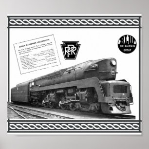 Baldwin-Pennsylvania Railroad T-1 Steam Locomotive Poster