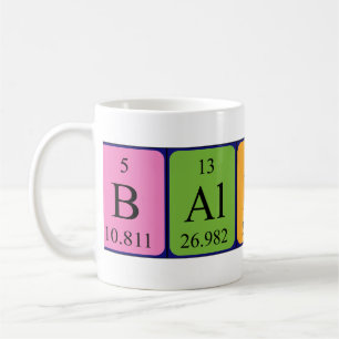 Baldwin periodic table name mug