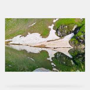 Balea Lake Alpine Landscape - Wild Nature Romania Acrylic Sign