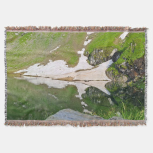 Balea Lake Alpine Landscape - Wild Nature Romania Throw Blanket