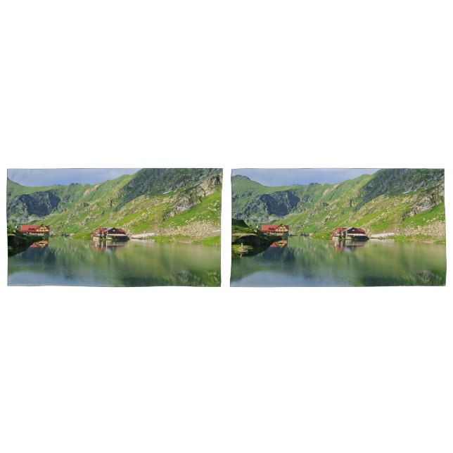 Balea Lake Reflection – Carpathian Alpine Print Pillowcase (Front-Set)