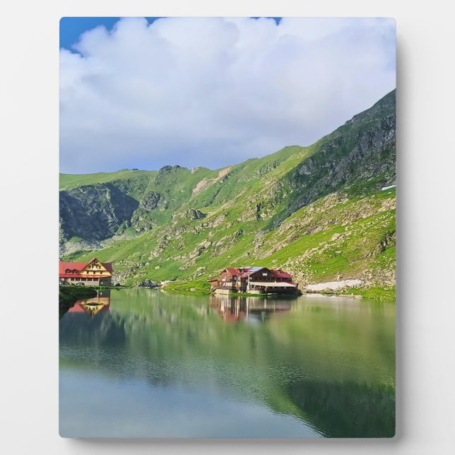 Balea Lake Reflection – Carpathian Alpine Print Plaque (Front)