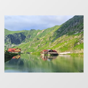Balea Lake Reflection – Carpathian Alpine Print Window Cling