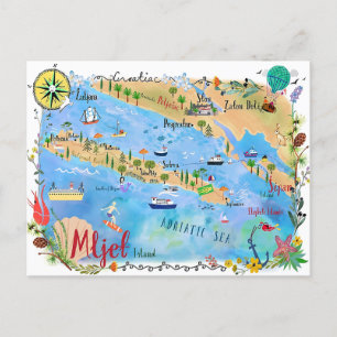 Baleares Islands illustrated Postcard