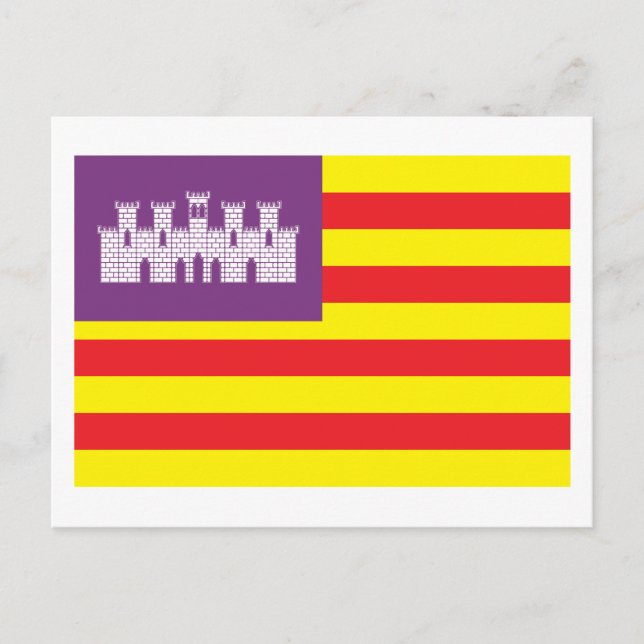 Balearic Islands Flag Postcard (Front)