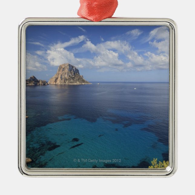 Balearic Islands, Ibiza, Spain Metal Tree Decoration (Front)