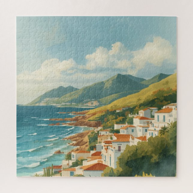 Balearic Islands Vintage French Riviera Travel Jigsaw Puzzle (Vertical)