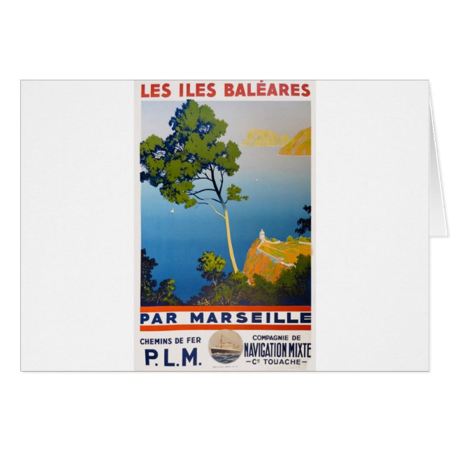 Balearic Islands Vintage French Travel (Front Horizontal)
