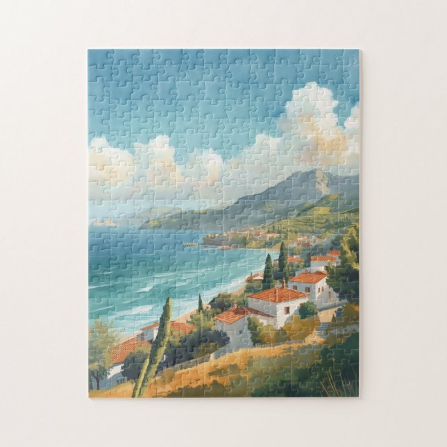 Balearic Islands Vintage French Travel Jigsaw Puzzle (Vertical)