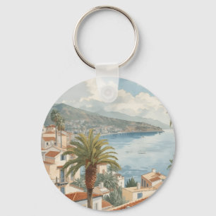 Balearic Islands Vintage French Travel Key Ring