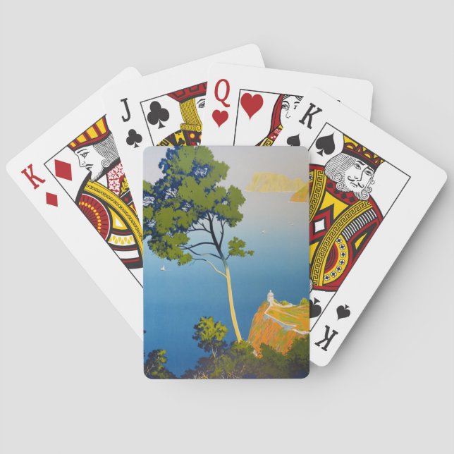 Balearic Islands Vintage French Travel Playing Cards (Back)