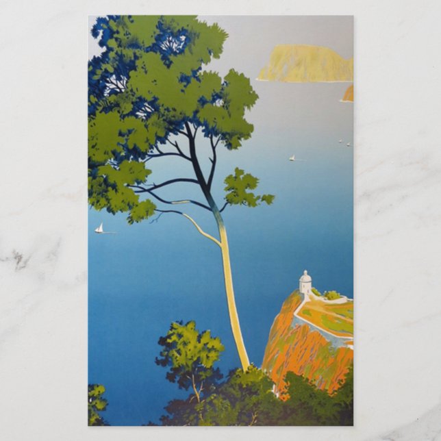 Balearic Islands Vintage French Travel Stationery (Front)