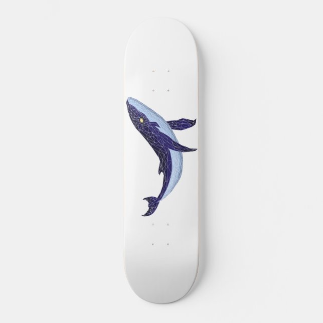 Baleia azul de vidro -  Blue Glass Whale Skateboard (Front)