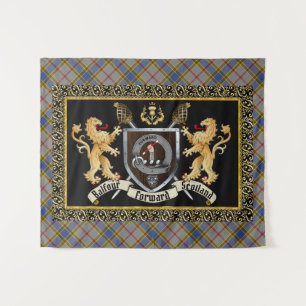 Balfour Clan Badge & Motto w/Lions  Tapestry