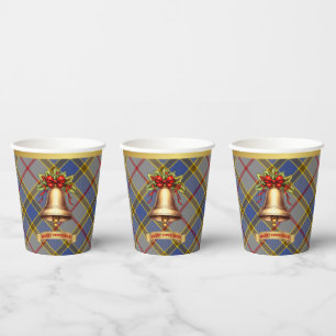 Balfour Personalised Tartan Christmas Paper Cups