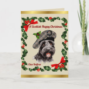 Balfour Scottie Dog Personalised Xmas Card