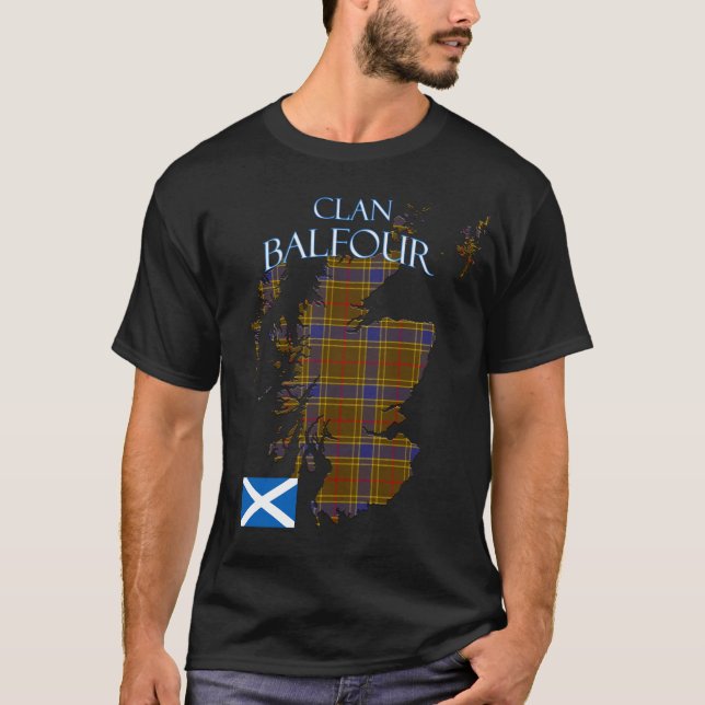 Balfour Scottish Clan Tartan Scotland T-Shirt (Front)