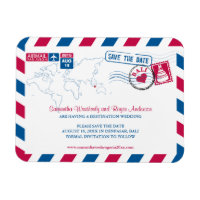 BALI Air Mail Wedding Save the Date 3x4