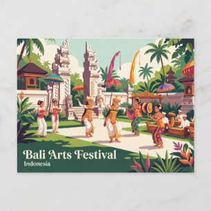 Bali Arts Festival Indonesia Postcard
