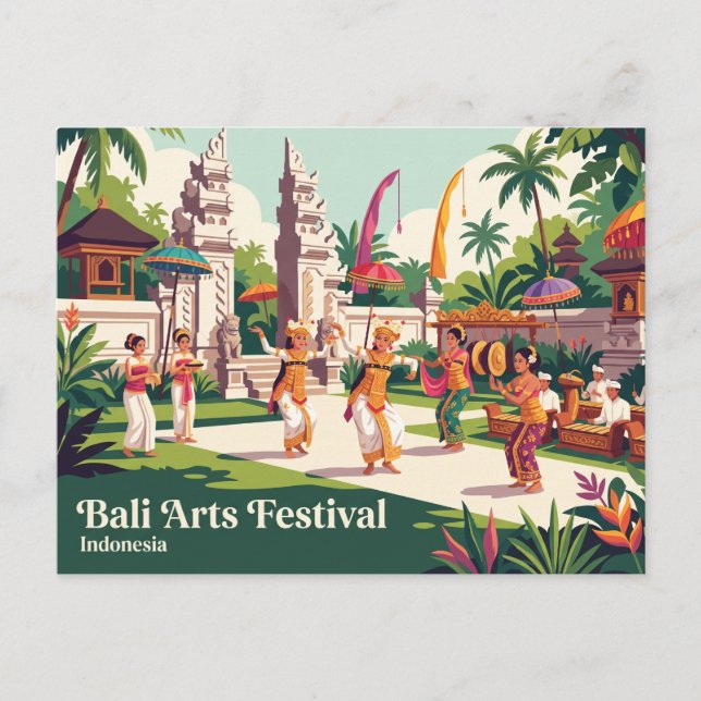 Bali Arts Festival Indonesia Postcard (Front)