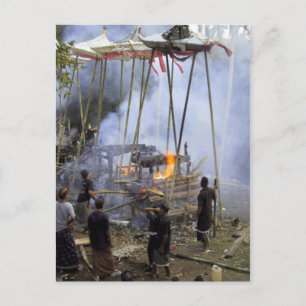Bali, Balinese funeral ceremony Postcard