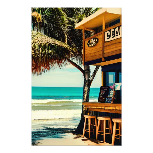 Bali Beach Cafe Bar Photo Print (Front)