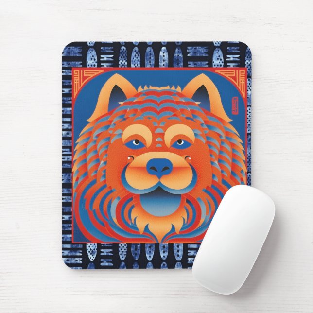 BALI BLISS Chow dog  Mouse Mat (With Mouse)