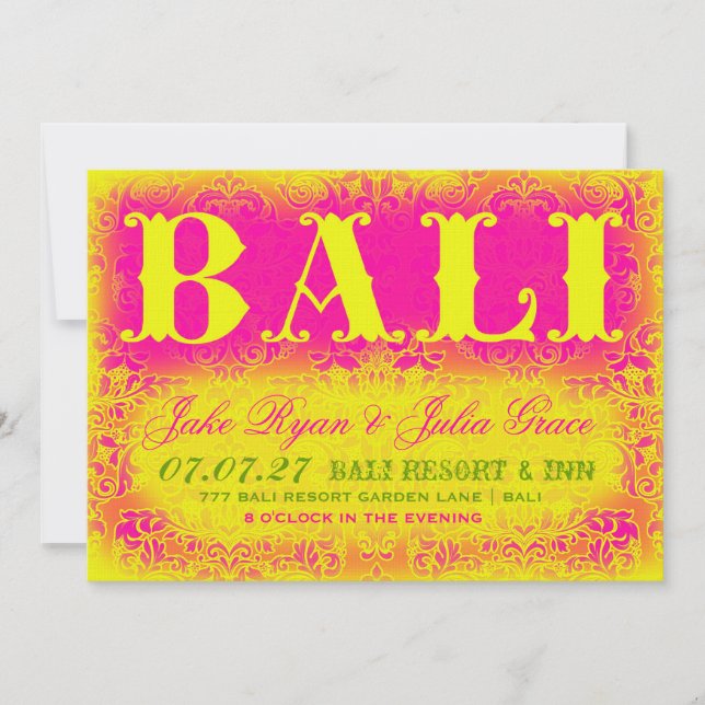 BALI Destination Invitation (Front)