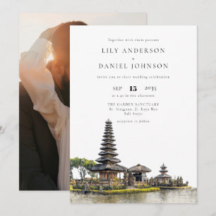 Bali Destination Photo Wedding Invitation