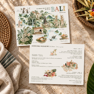 Bali Destination Wedding Weekend Itinerary Invitation