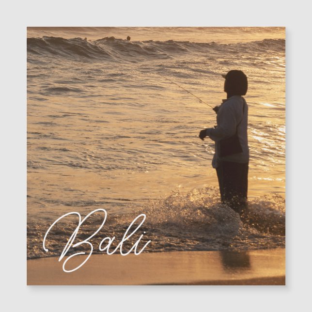 Bali Fisherman - Magnet Card (Front)