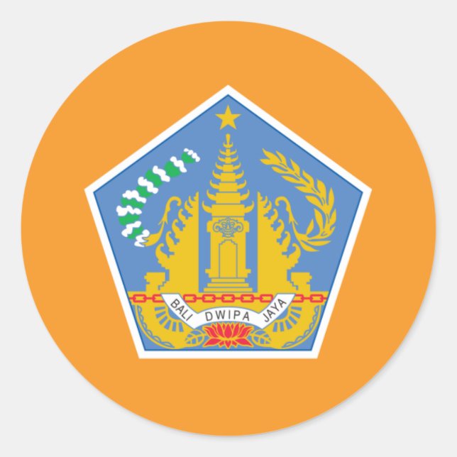 Bali Flag, Indonesia Classic Round Sticker (Front)