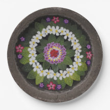 Bali Floating Flowers Bowl Disposable Paper Plates