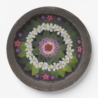 Bali Floating Flowers Bowl Disposable Paper Plates