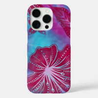 Bali Flower Batik Tropical Hawaiian Magenta Pink