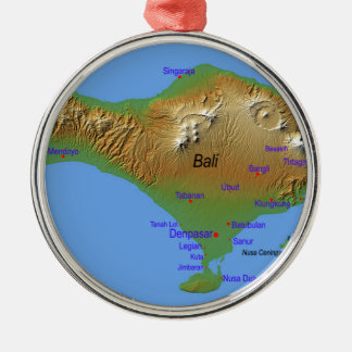 Bali Holliday Map Metal Tree Decoration