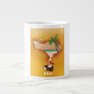 Bali illustrated map large coffee mug
