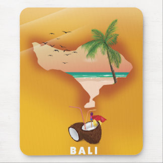 Bali illustrated map mouse mat