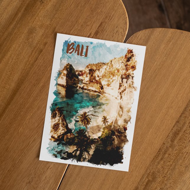 Bali Indonesia Asia Tropical Island Scenery Postcard (bali indonesia tropical postcard)