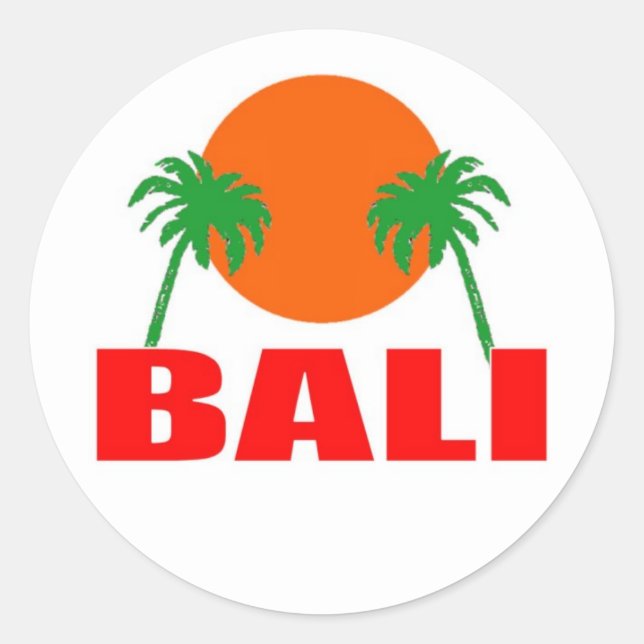 Bali, Indonesia Classic Round Sticker (Front)