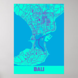 Bali - Indonesia Galaxy City Map Poster